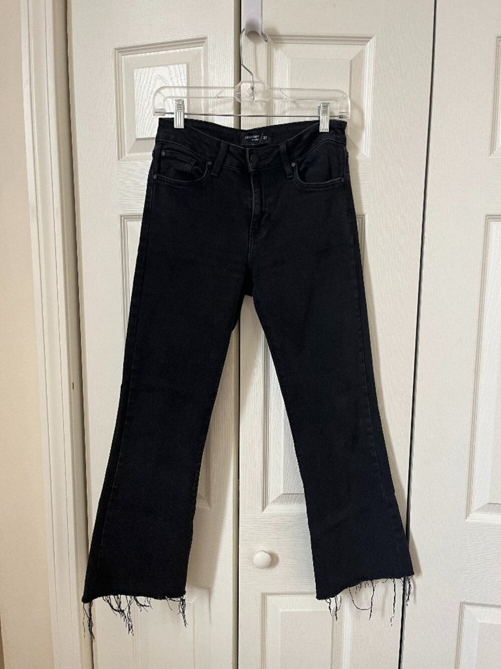 Just Black Denim black jeans unfinished hem